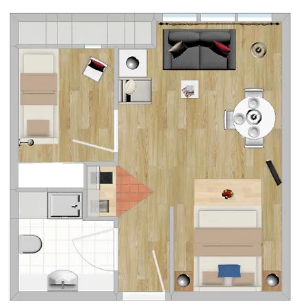 Apartmán Ferienwohnung-juist-strandburg 307 Fuer 2 Bis 3 Personen Mit Schwimmbad Und Sauna *
